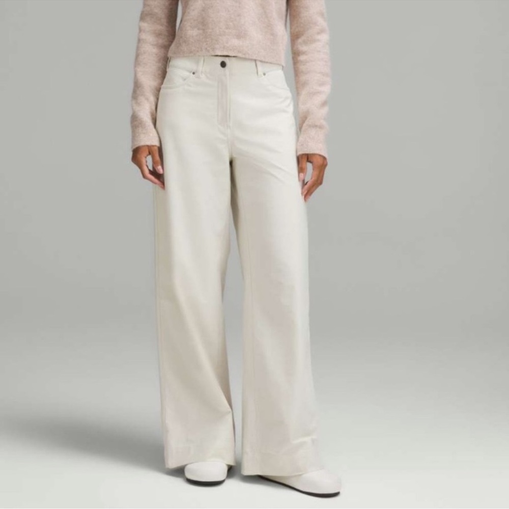 Lululemon City Sleek 5 Pocket High-Rise Wide-Leg Pants Light Utilitech Size 33